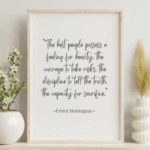 Ernest Hemingway Quote Digital Download