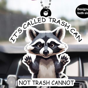 Raccoon Funny Motivational Car Rear View Mirror Ornament, Raccoon Funny Motivational Car Rear View Mirror Accessories Gifts