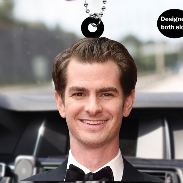 Andrew Garfield Car Rear View Mirror Ornament, Handsome Andrew Garfield Fans Car Hanger, Cool Car Rear View Mirror Accessories Gift Idea