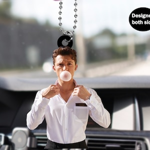 Tom Holland Car Rear View Mirror Ornament, Handsome Tom Holland Fans Car Hanger, Cool Tom Holland Car Rear View Mirror Accessories Gift Idea