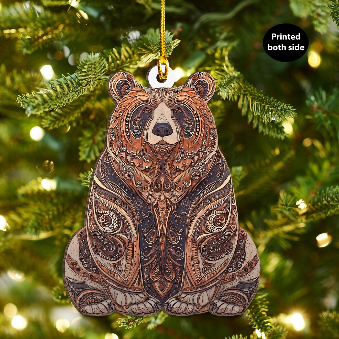 バカラ ノエル スノーボーディングベアNOEL TEDDY BOARD Scandinavian Bear Folk Art Ash Plywood Christmas Ornament Holiday