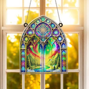 Night Court acryl suncatcher raam hangend ornament, suncatcher ornament cadeau, coole suncather windows, custom vorm suncatcher