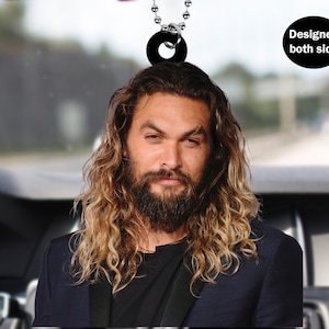 Jason Momoa Car Rear View Mirror Ornament, Handsome Jason Momoa Fans Car Hanger, Cool Jason Momoa Car Rear View Mirror Accessories Gift Idea
