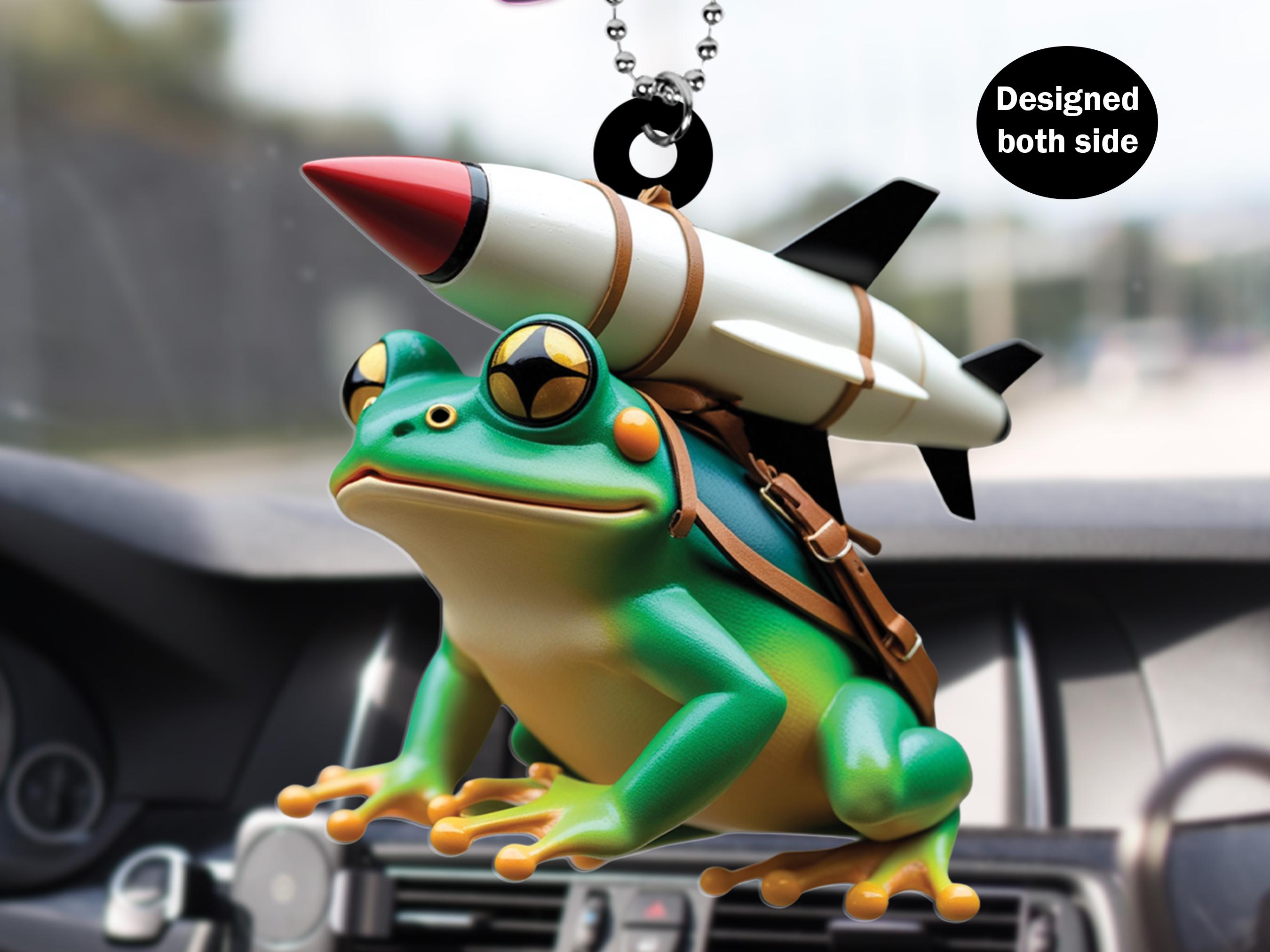 Topad Car Missile Toad Car Rear View Mirror Ornament, Missile Toad Funny Car ...