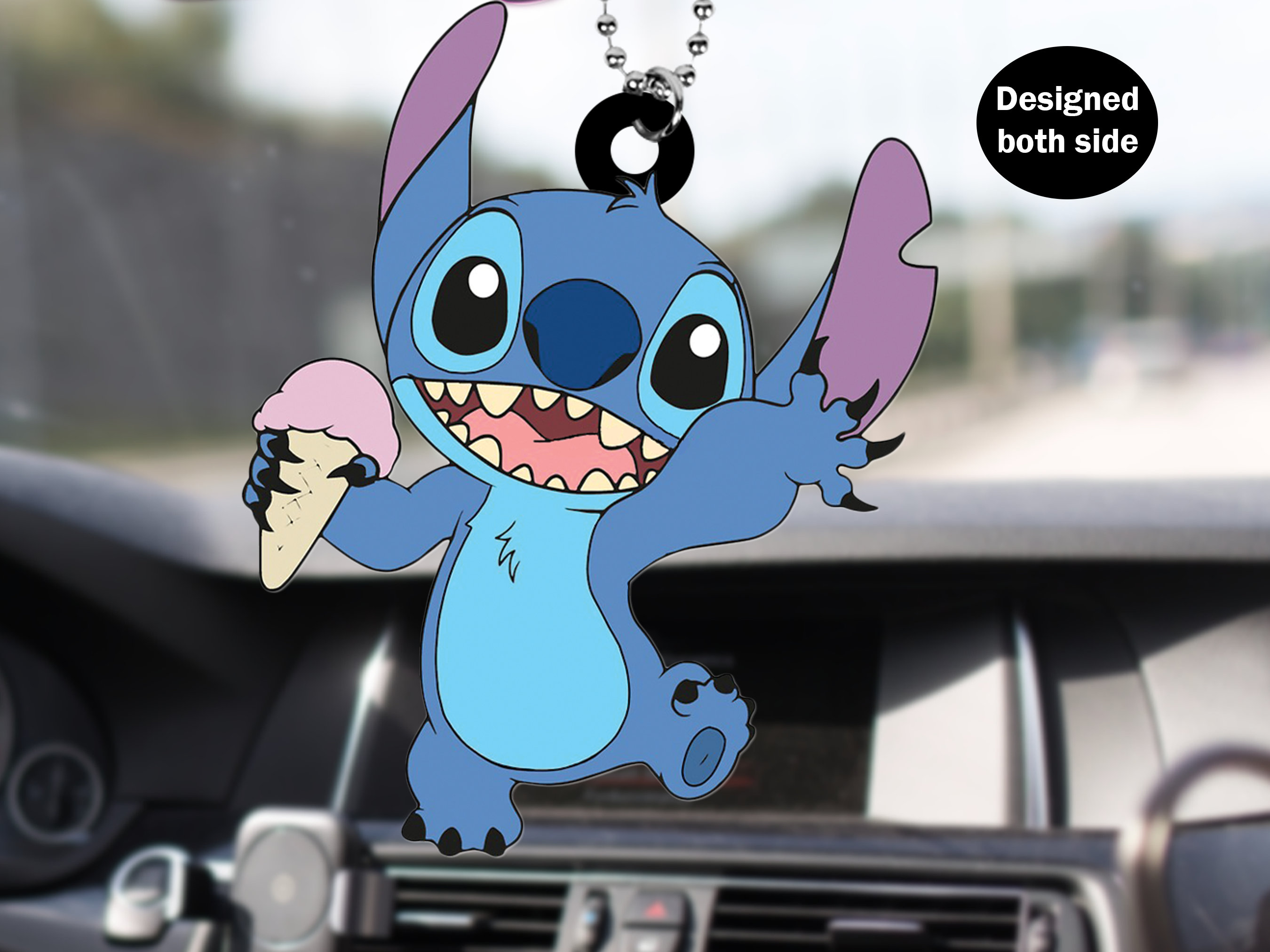 Lilo & Stitch Auto Ornament, Lustiges Lilo Meme Auto Hängendes Ornament,  Meme Auto Rückspiegel Zubehör Geschenkidee, Lustiges Lilo Stitch Meme -  .de