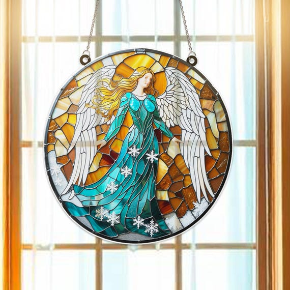 エンジェルアクリルサンキャッチャーウィンドウ吊り下げオーナメント