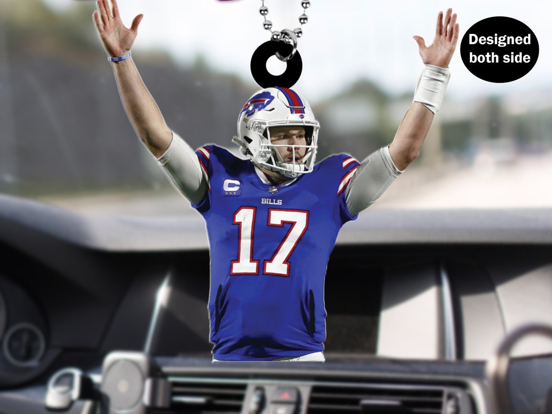 Josh Allen Car Rear View Mirror Ornament, Josh Allen Car Hanger, Josh