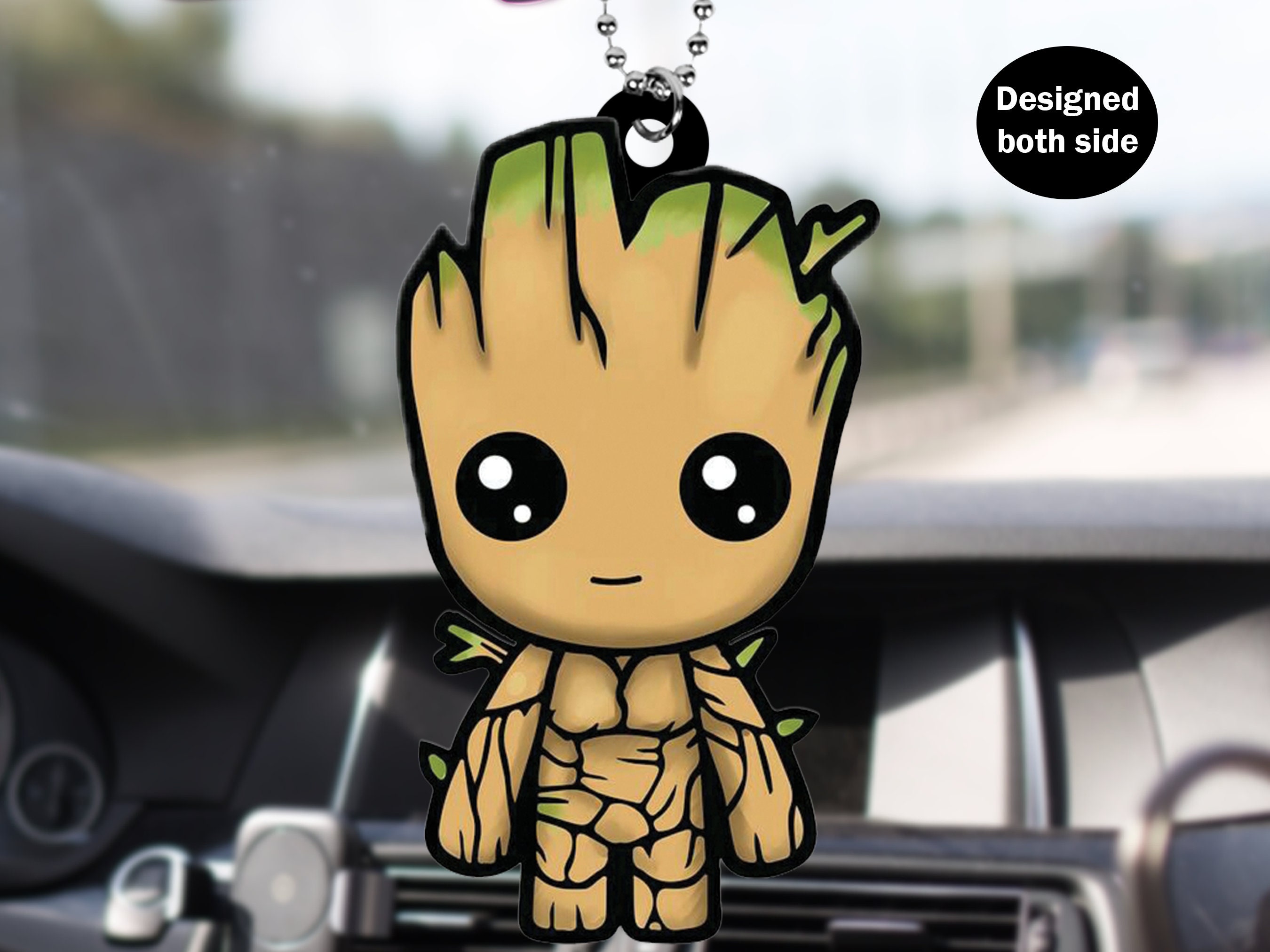 SUNSK Auto Rückspiegel Ornament mit Groot Baum Mann Charm-Anhänger für  Groot Autospiegel anhänger Auto-Hängezubehör Auto Dekoration für Groot für  Auto-Zubehör 2PCS : : Auto & Motorrad