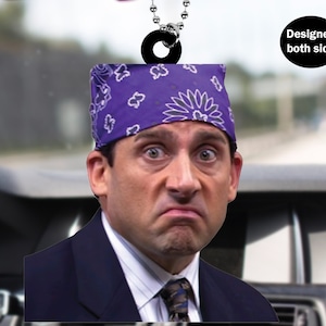 Michael Scott - Prison Mike Car Rear View Mirror Ornament, Car Hanging Ornament, Prison Mike Meme Car Rear View Mirror Accessories Gifts
