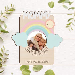Personalized Mothers Day Gift Wooden Photo Frame, Custom Mothers Day Gift, 1st First Mother&#39;s Day as My Mummy, Nanny Photo Frame