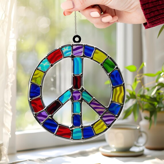 Décor Suspendu Acrylique Thème Marin - Ancre & Gouvernail, 16 Cm De Diamètre, Capteur De Lumière Coloré Pour Fenêtre/mur - 6