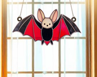 Gothic Bat Acrylic Suncatcher – Spooky Halloween Window Hanging | Dark Vampire Bat Decor | Unique Gothic Gift for Bat Lovers  Gift Idea