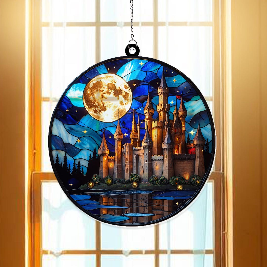 Wizard Castle Acrylic Suncatcher Window Hanging | Fantasy Castle Window ...