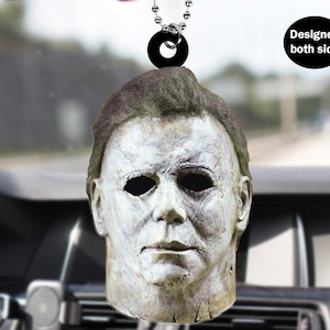 Michael Myers Halloween Car Rear View Mirror Ornament, Car Hanging Ornament, Michael Myers Halloween Car Rear View Mirror Accessories Gifts