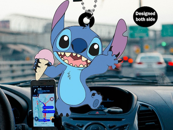 Lilo & Stitch Auto Ornament, Lustiges Lilo Meme Auto Hängendes Ornament,  Meme Auto Rückspiegel Zubehör Geschenkidee, Lustiges Lilo Stitch Meme -  .de