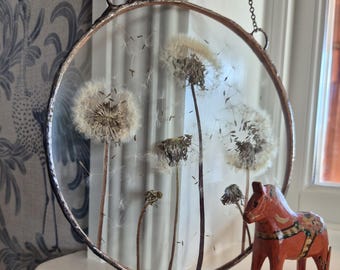 Dandelion wall hanging, Widow decoration. Swedish handcraft.