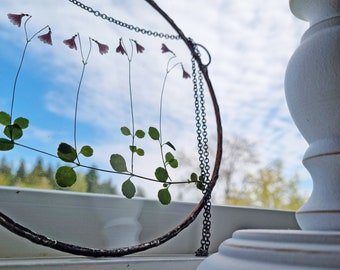 Linnea, Twinflower wall hanging, Terrarium decor. Linnaea borealis. Swedish handcraft. A piece of Sweden.