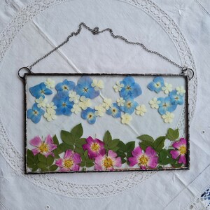 Large flower frame decor. Terrarium decor, wall hanging. Swedish handcraft. A piece of Småland.