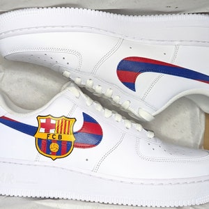 FC Barcelona Painted Air Force 1 Sneakers