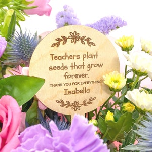 Teacher Gifts | Gift Stake For Flower Bouquets | Personalised Teacher Present Ideas| End Of School Gifts | Nursery Teacher Thank You Gift
