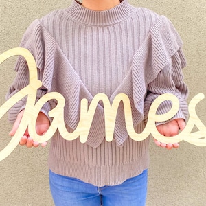 Custom Text Wall Art, Personalised Name Sign, Nursery Decor, Playroom Sign, Children&#39;s Name Wall Art - Natural Wood Option - Multiple Sizes
