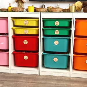 Toy Box Storage Tags - Wooden Trofast Labels - Playroom Decor ...
