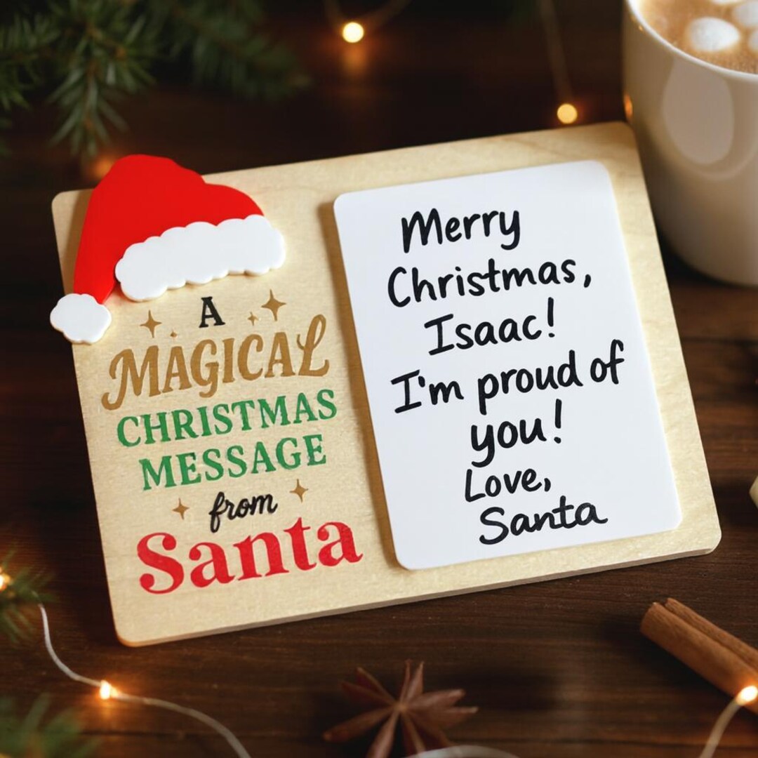 Message From Santa Whiteboard | Reusable Letter From Santa Christmas ...