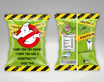Ghostbusters Party Favours Crisp Bags Sweet Treats Digital Download Print At Home