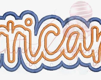 Hurricanes Satin Double Applique Design. Hurricanes Satin Offset Applique Design. School Mascot Design. Applique Design. Digital Embroidery