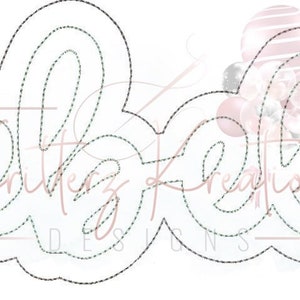 May include: A black and white outline of the word "Babe" in a cursive font. The outline is thick and has a dotted line effect.