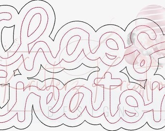 Chaos Creator Double Applique Design. Chaos Creator Offset Applique Design. Applique Design. Digital Embroidery Design. 8 rozmiarów.