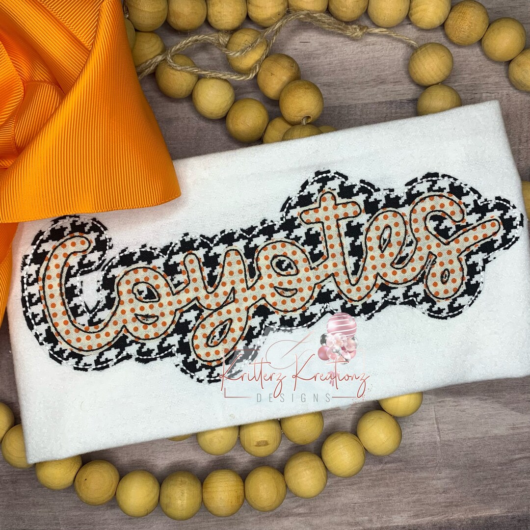 Coyotes Double Applique Design. Coyotes Offset Applique Etsy