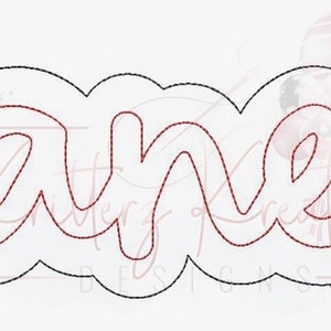 May include: A black and white outline of the word "Canes" in a stylized font. The word is surrounded by a thicker black outline.