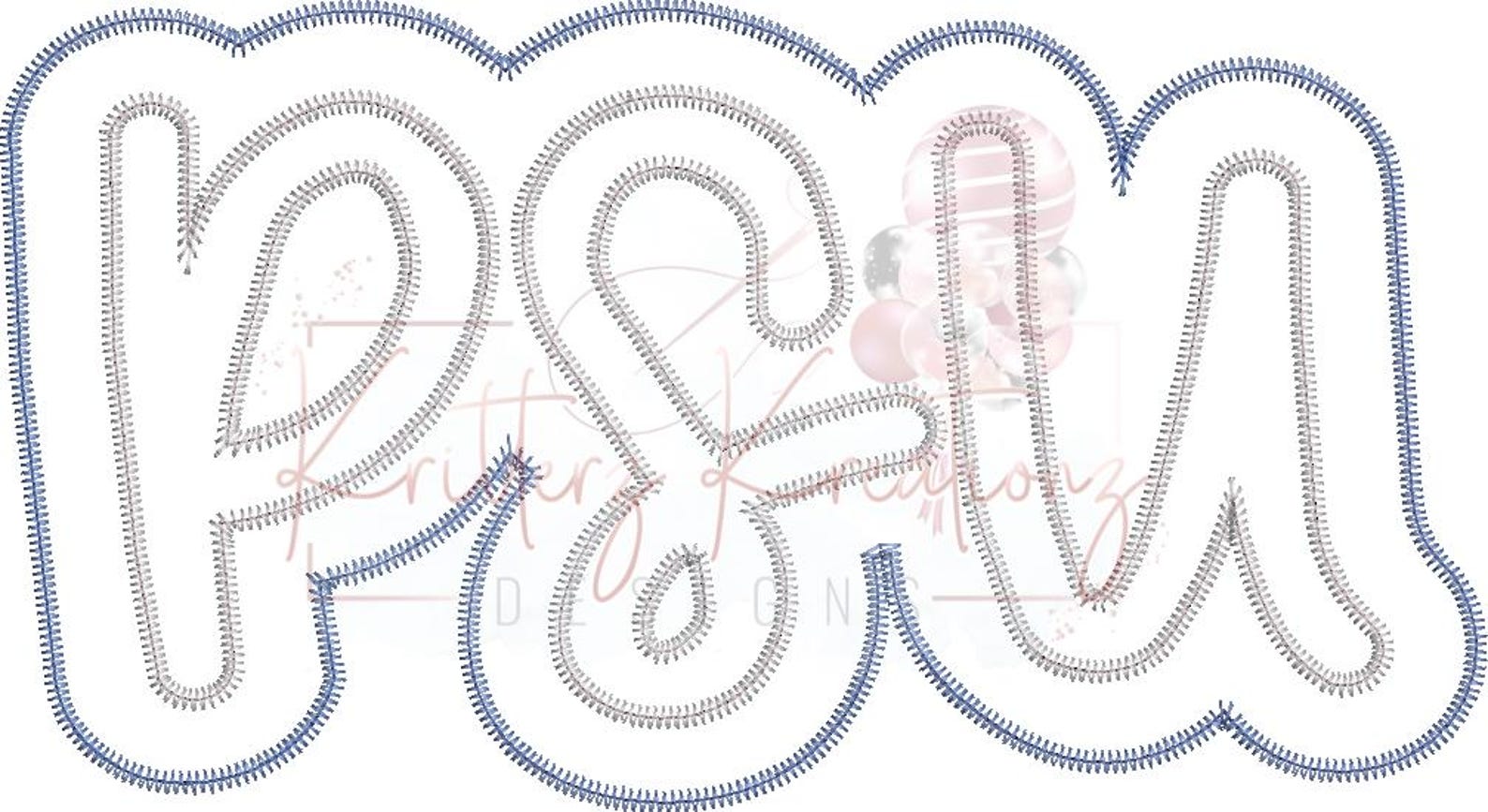 Psu Design Lettering PSU Zig Zag Double Applique Design. PSU Offset Applique Design. School ...