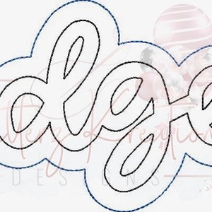 May include: A black and white outline of the word "Badgers" in a cursive font.