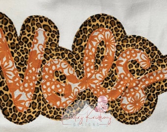 Vols Double Applique Design. Vols Offset Applique Design. School Mascot Design. Applique Design. Digital Embroidery Design. 8 Sizes.