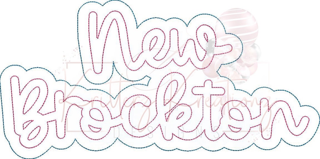 New Brockton Double Applique Design. New Brockton Offset Applique