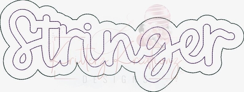 Stringer Font Rounded Stringer Double Applique Design. Stringer Offset Applique Design ...