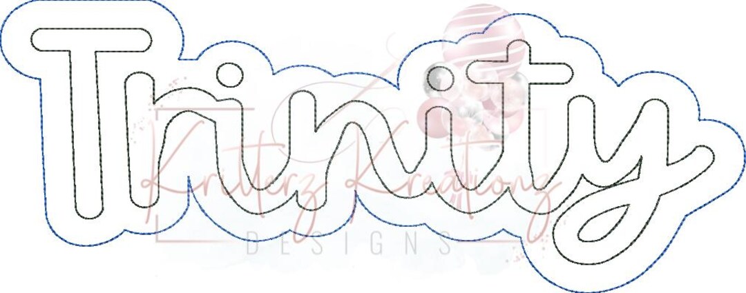 Trinity Double Applique Design. Trinity Offset Applique Design. School ...