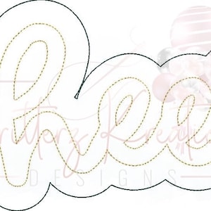 Cheer Double Applique Design. Cheer Offset Applique Design. Cheerleader Design. Applique Design. Digital Embroidery Design. 8 Sizes.