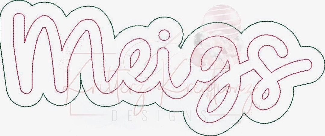Meigs Double Applique Design. Meigs Offset Applique Design. School ...
