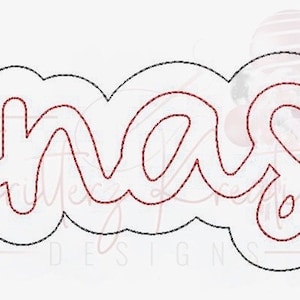 Könnte beinhalten: Eine rote Umrandung des Wortes "Dynasty" in einer kursiven Schriftart, innerhalb einer weißen Wolkenform.