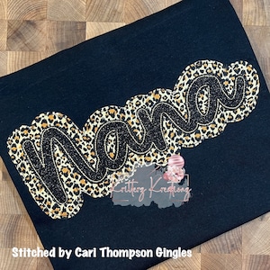 Nana Double Applique Design. Nana Offset Applique Design. Grandma Name Design. Applique Design. Digital Embroidery Design. 8 Sizes.