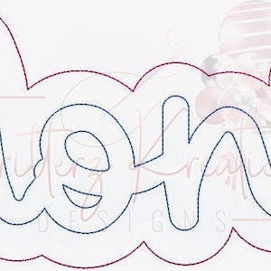 May include: A blue outline of the word "Noni" in a whimsical, handwritten font. The letters are outlined in blue and are set against a white background.