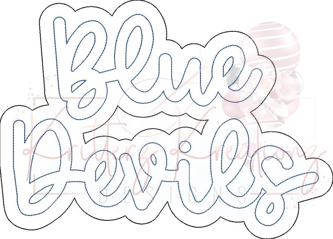 Blue Devils Double Applique Design. Blue Devils Offset Applique Design ...