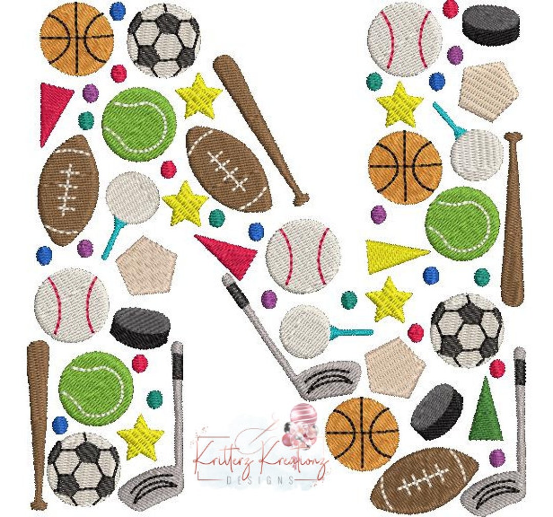 UPDATED. Sports Alphabet. Letter N Sports Balls. Soccer. Etsy
