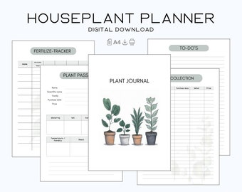 Houseplant Planner | Plantcare Tracker | Printable Plant Journal