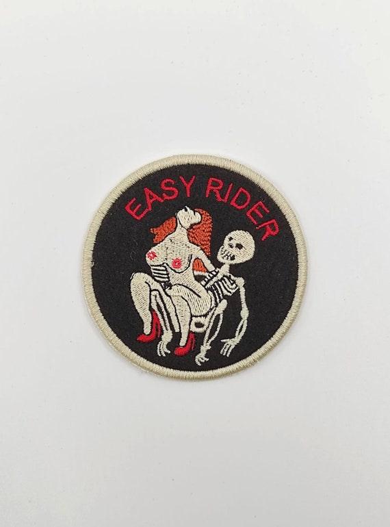 Easy Go Rider Embroidery Patch, Patches, Custom Patches,iron on Patches,  Patches for Jackets, Punk Patches,anime Patches,embroidered Patches 