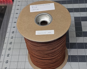 650 Paracord, aka 550 Coreless Paracord - 1000ft spool! - Rust