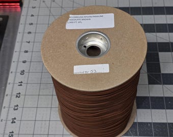 650 Paracord, aka 550 Coreless Paracord - 1000ft spool! - Chocolate Brown